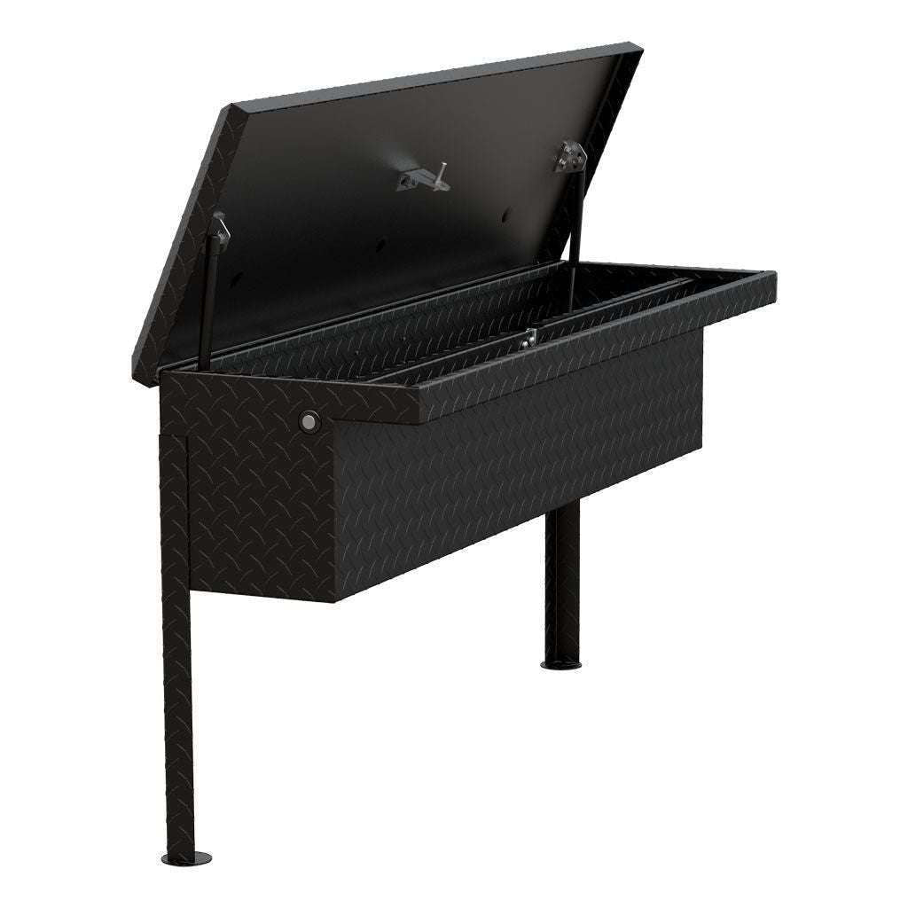UWS Matte Black Aluminum 48" Truck Side Tool  Box - Low Profile Model TBSM-48-LP-MB