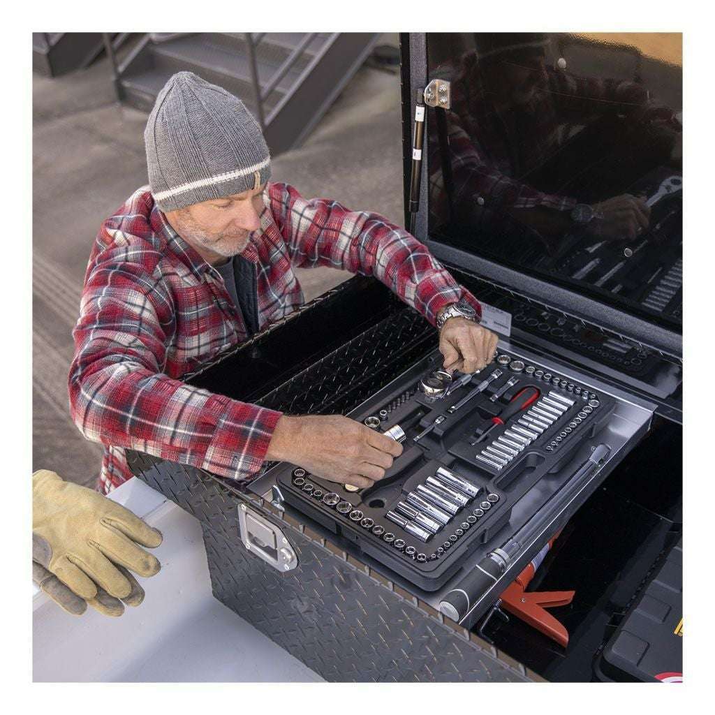 UWS 72" Deep Extra-Wide Crossover Truck Tool Box Model TBSD-72-LBTA-B