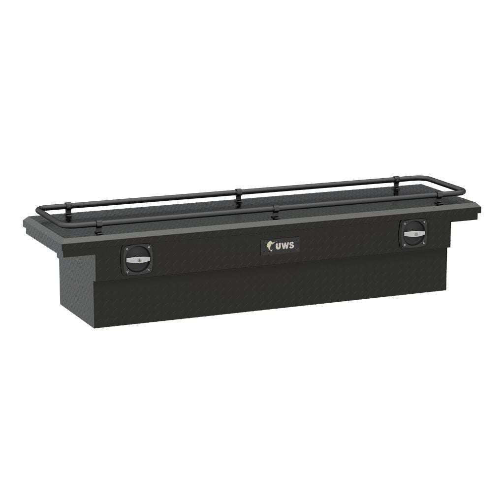 UWS Secure Lock Crossover Truck Tool Box, Low Profile, Rail Model SL-72-LP-MB-R