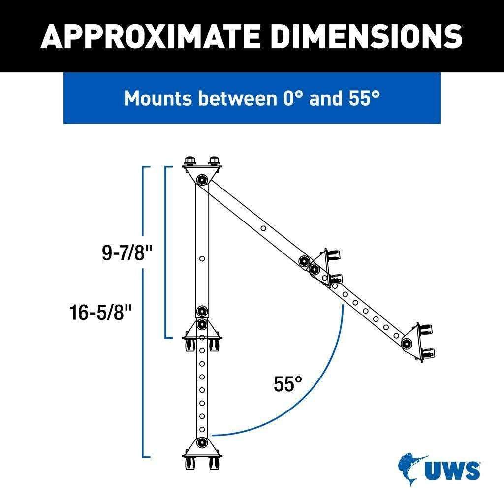 UWS Space-Saving Adjustable Universal Legs for Truck Side Boxes Model TBSM-MK2
