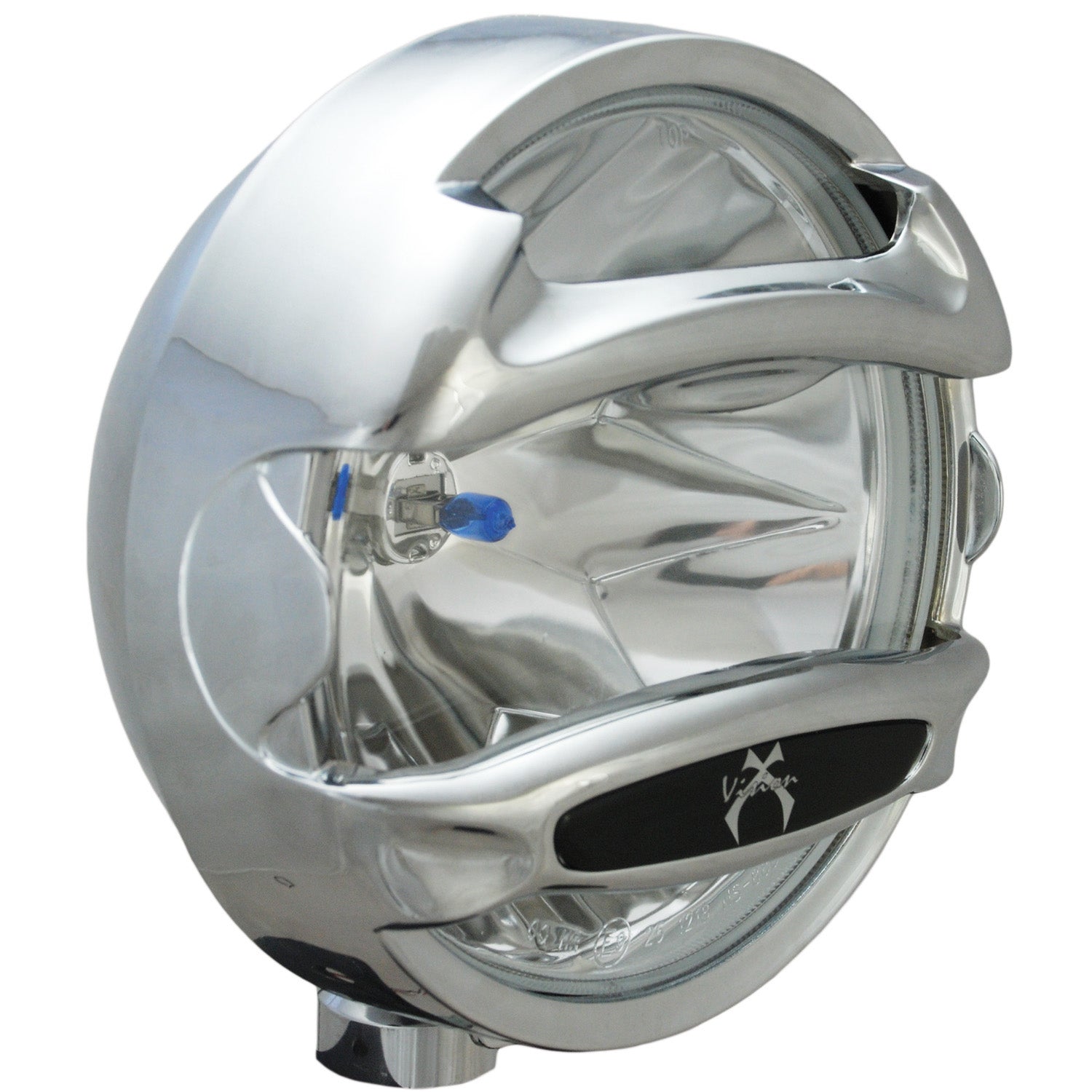 8" Chrome 100 Watt Halogen Spot Lamps with Rock Guards