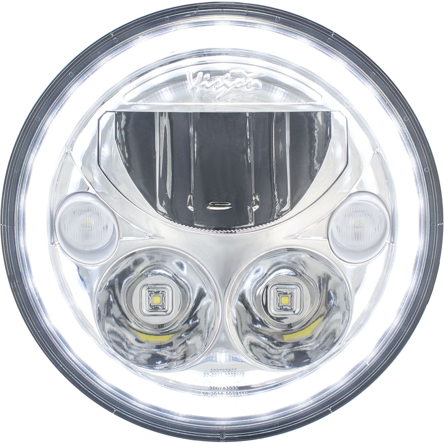 7" XMC Motorcycle LED Headlight Chrome | White Halo