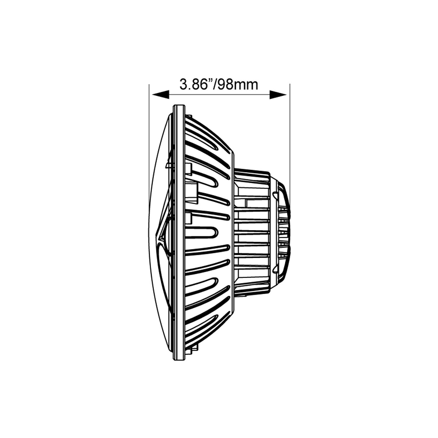 7" VX Series LED Headlight Kit - Chrome | White Halo