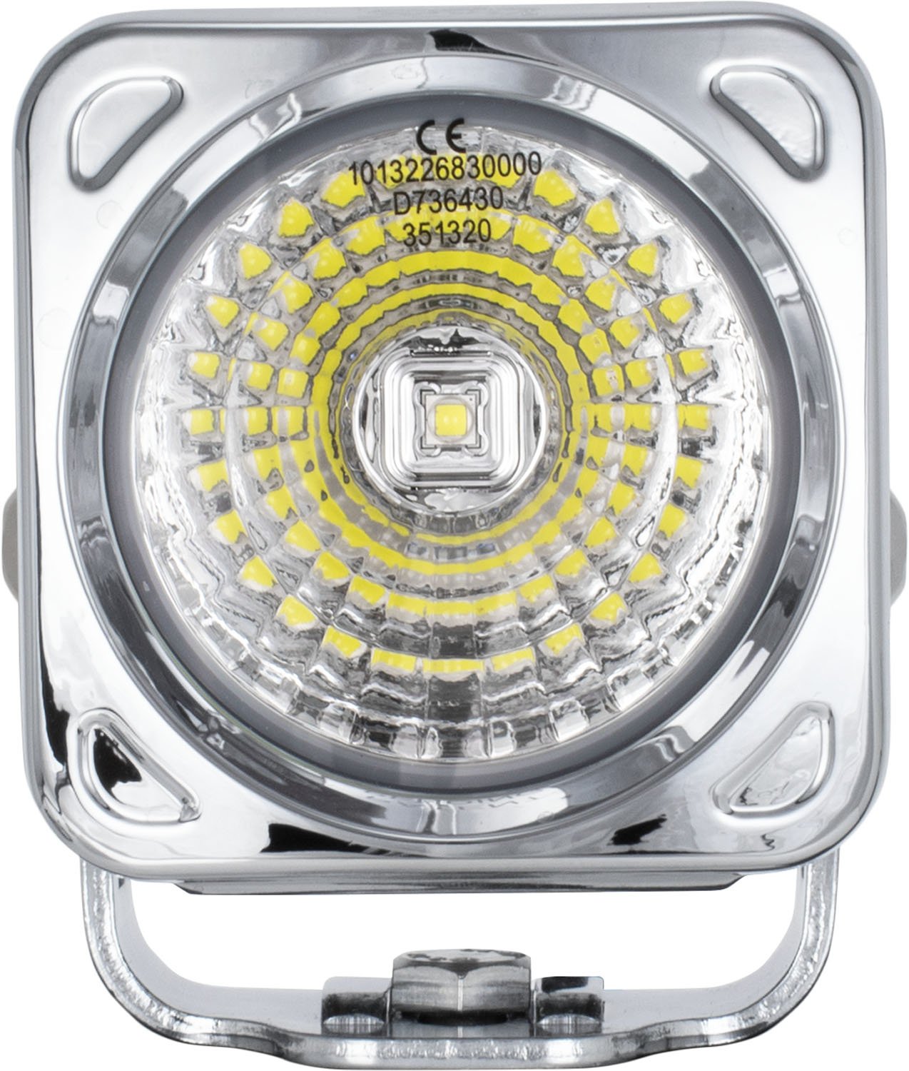 3" Optimus Chrome Square 20° Beam LED Light Kit
