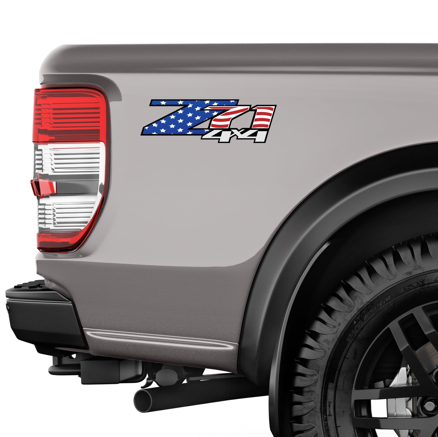 Z71 4x4 Decals USA Flag Stickers Chevy Silverado - F - 1500 2500 HD Stickers