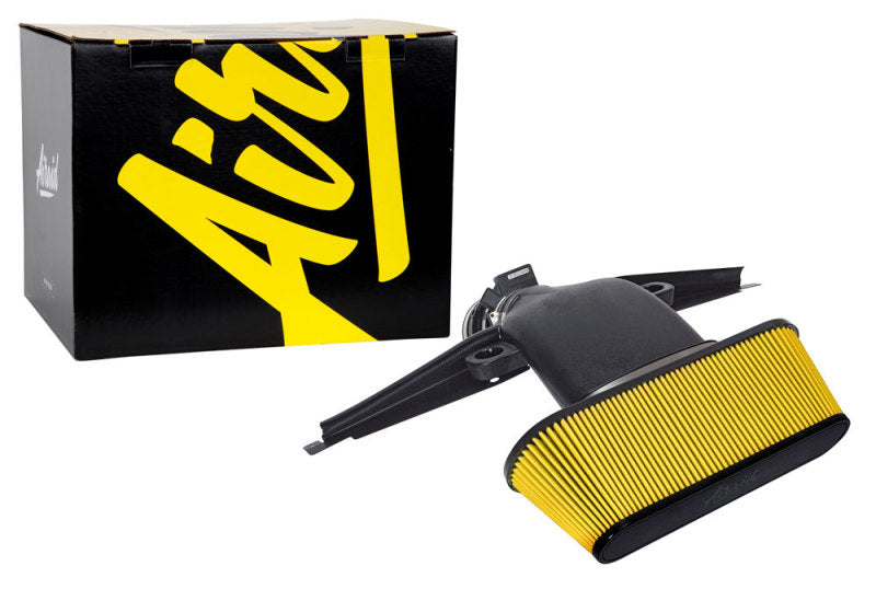Airaid performance air intake system for 2005-2017 Chevrolet Corvette C6 V8-6.0L with a yellow filter and packaging.