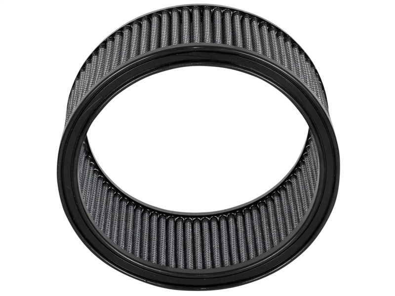 aFe Magnum FLOW Round Racing Air Filter with 6in outer diameter and 5in inner diameter for enhanced engine performance.