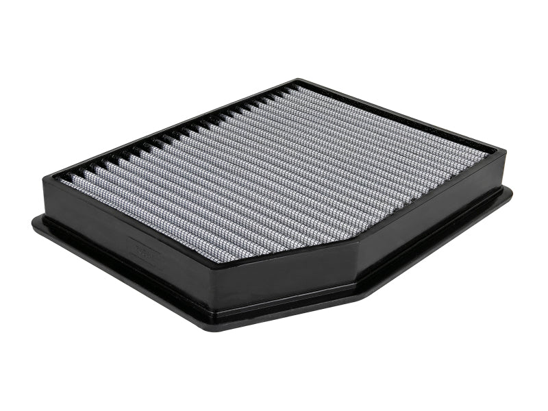 aFe MagnumFLOW Pro DRY S OE replacement air filter for 2019 GM Silverado/Sierra 1500 V6 and V8 engines.