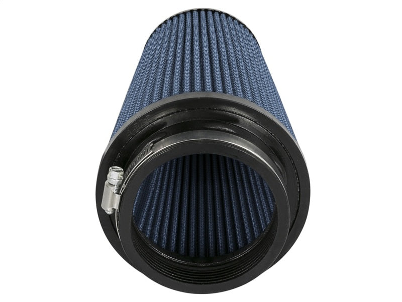 aFe Magnum FLOW Pro 5R replacement air filter pair with blue pleated design, designed for enhanced airflow and performance.