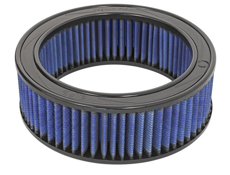 aFe MagnumFLOW Round Racing Air Filter with 9-inch outer diameter, 7-inch inner diameter, and 3.5-inch height for enhanced performance.