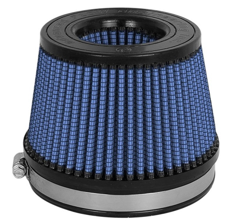 aFe MagnumFLOW Pro 5R universal air filter featuring a blue mesh design, designed for enhanced airflow and performance.