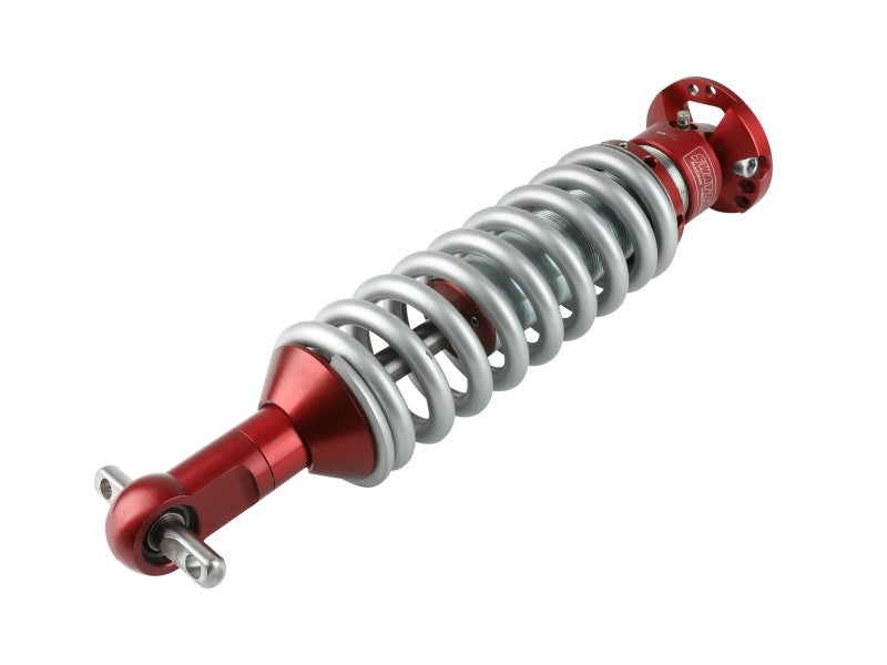 aFe Sway-A-Way 2.5in Front Coil Over Kit for 2019-2021 Ford Ranger featuring a red and silver design for enhanced suspension performance.