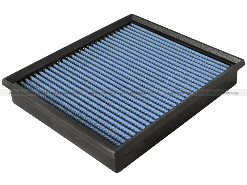 aFe MagnumFLOW OER Air Filter PRO 5R designed for 2014 Toyota Tundra V8 5.7L, featuring a blue filter media for improved airflow.