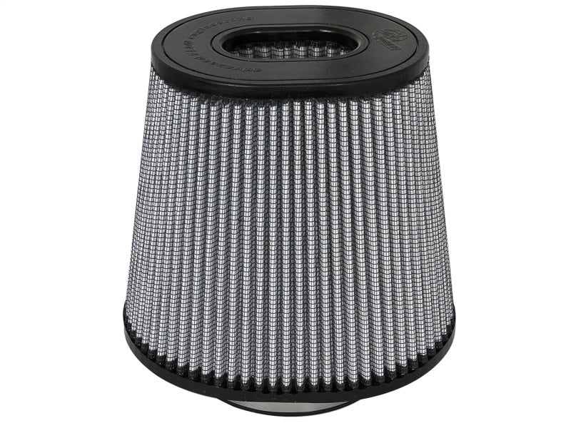 aFe Magnum FLOW Pro DRY S Universal Air Filter with a conical shape and gray mesh design, measuring 9 inches in height.