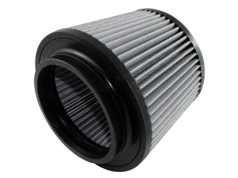 aFe MagnumFLOW Air Filter featuring a cylindrical design with pleated filter media for enhanced airflow and filtration.