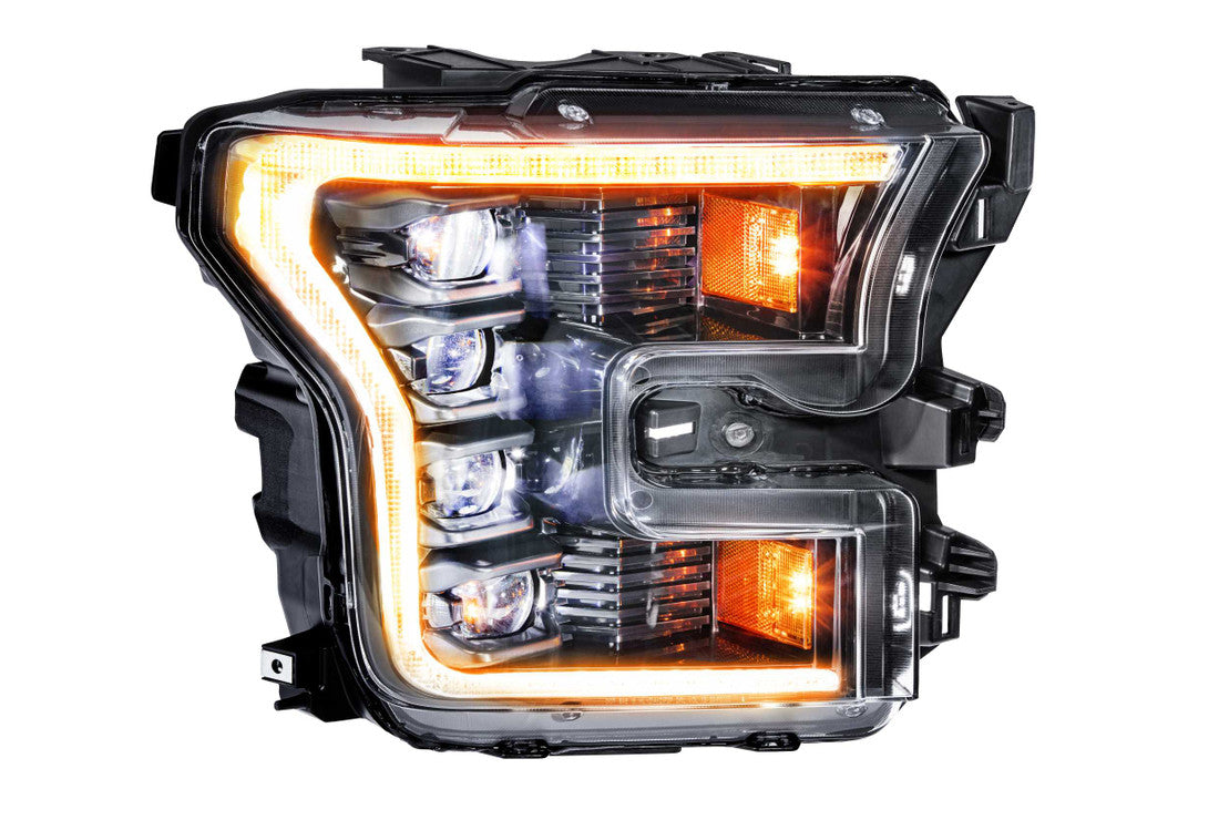 Morimoto XB LED Headlights: Ford F150 (15-17) & Raptor (17-20) (Pair / ASM Amber DRL) Gen 2