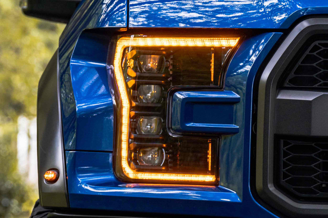 Morimoto XB LED Headlights: Ford F150 (15-17) & Raptor (17-20) (Pair / ASM Amber DRL) Gen 2