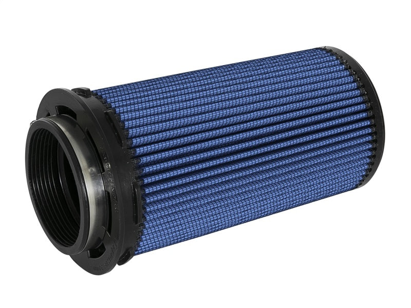 aFe Magnum FLOW Pro 5R universal clamp-on air filter with blue media, designed for improved airflow and performance.