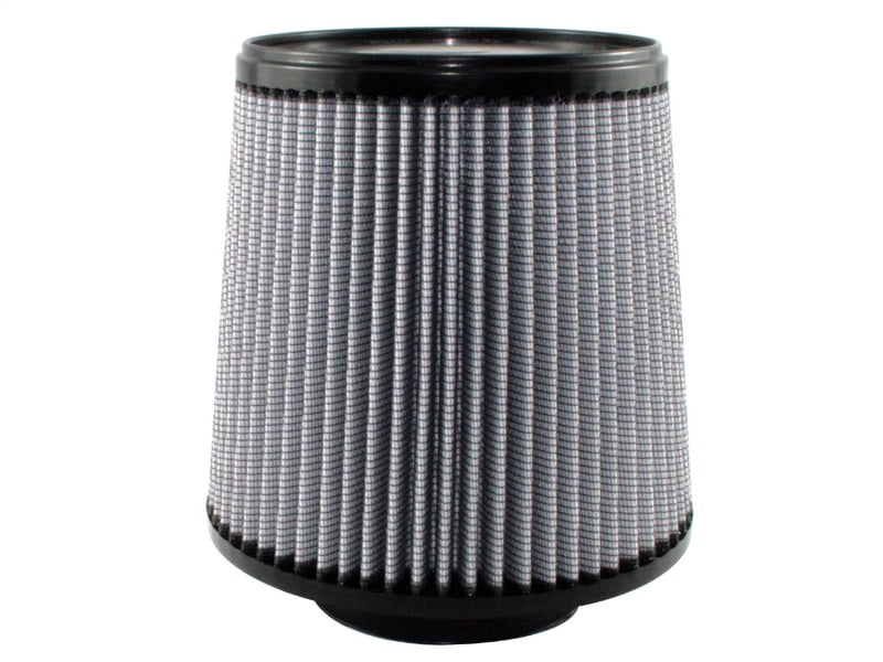aFe MagnumFLOW Air Filter with a cylindrical design, featuring a pleated filter media for enhanced airflow and filtration.