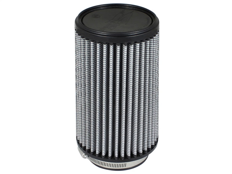 aFe Magnum FLOW Air Filter Pro DRY S with dimensions 3-1/2in F x 5in B x 4-3/4in T x 7in H for enhanced engine performance.