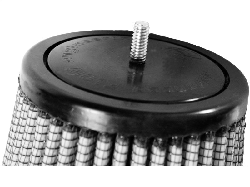 aFe MagnumFLOW Air Filter featuring a cylindrical design with a threaded stud on top for easy installation and airflow optimization.
