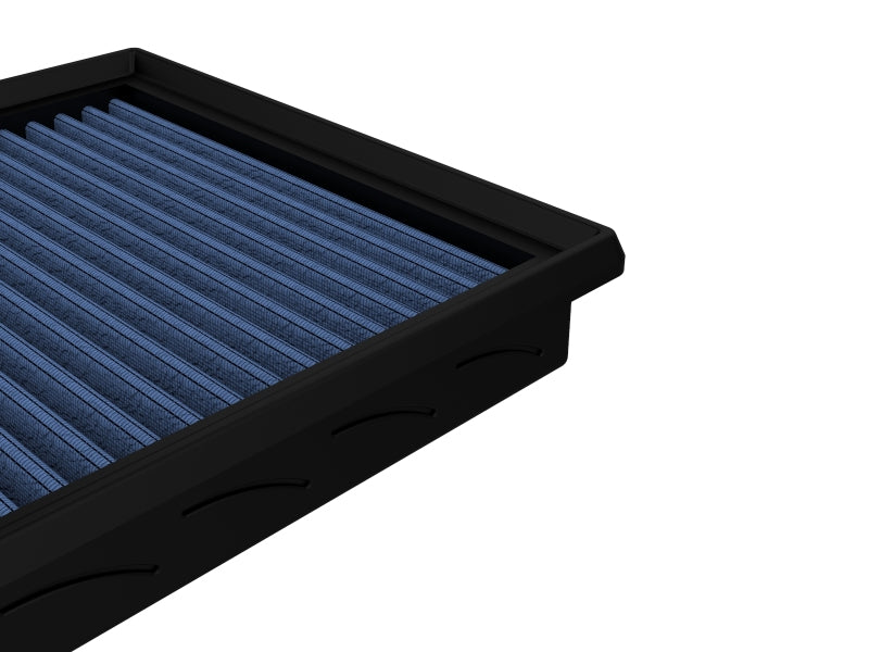 aFe MagnumFLOW Air Filter designed for Jeep Liberty 02-07 and Grand Cherokee 05-10, featuring a blue filter media for enhanced airflow.