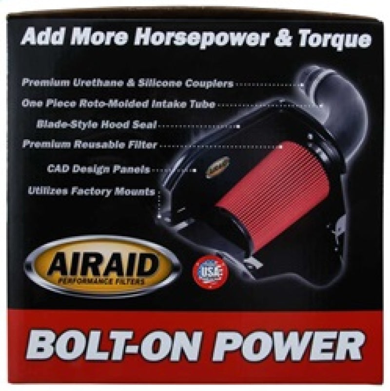 Airaid cold air intake kit for 2013-2019 RAM 1500 V6 enhances horsepower and torque with premium components.