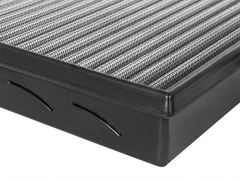 aFe Magnum FLOW OER Pro DRY S Air Filter designed for 2016 Nissan Titan XD V8-5.0L, featuring a durable, pleated design for optimal airflow.