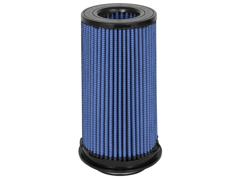 aFe MagnumFLOW Pro 5R universal air filter with inverted design, featuring a blue filter media and black base.