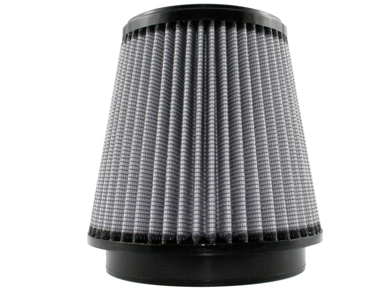 aFe MagnumFLOW Air Filter with a conical design, measuring 6F x 7-1/2B x 5-1/2T x 7H, enhances airflow for performance.