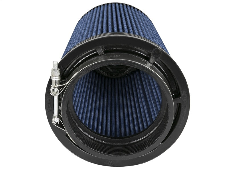 aFe MagnumFLOW Pro 5R universal air filter with inverted design, featuring a blue filter element and black housing.