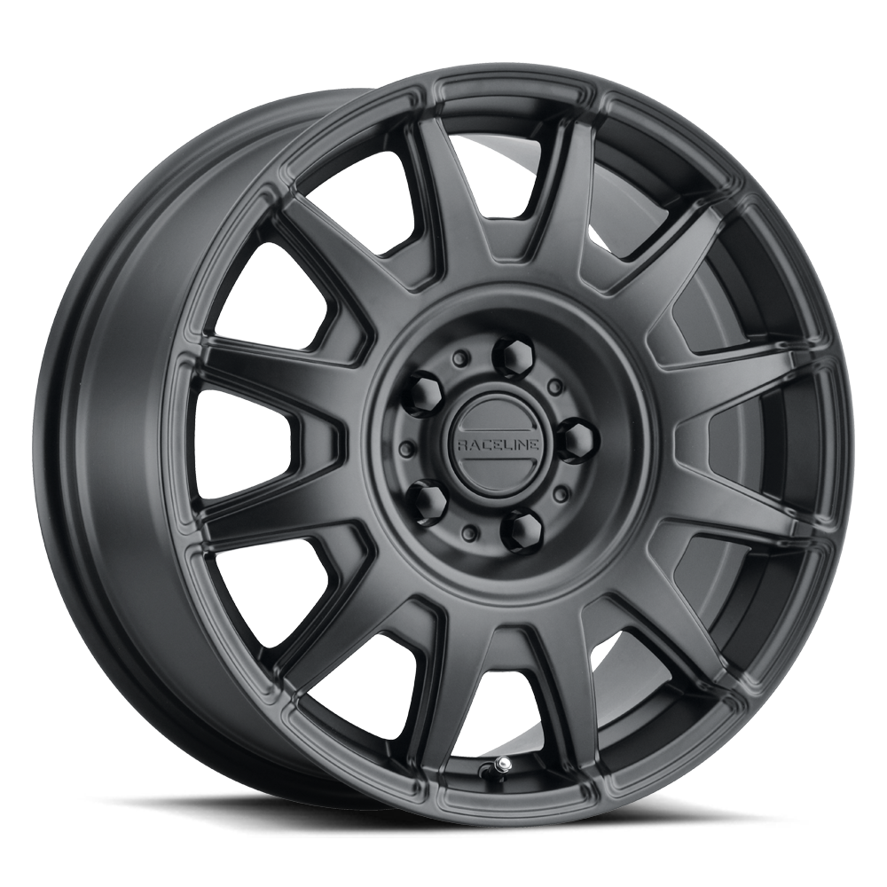 Black 401B Aero wheel featuring a sleek design with multiple spokes, ideal for trucks and SUVs. Perfect for offroad enthusiasts.