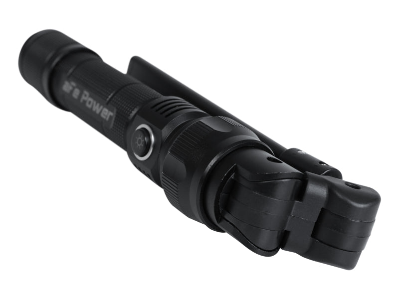 aFe Magnetic Folding Flashlight with 350 lumens, featuring a compact design and adjustable folding mechanism for versatility.