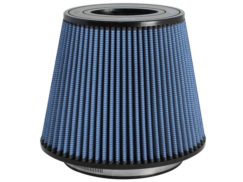 aFe Magnum Force Pro-5R universal air filter with blue media, designed for enhanced airflow and filtration in vehicles.