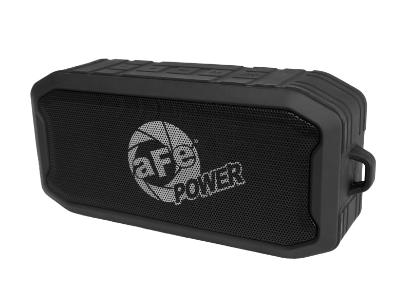 aFe Mini Bluetooth Speaker with a rugged design, featuring a mesh speaker grill and logo, ideal for outdoor use.