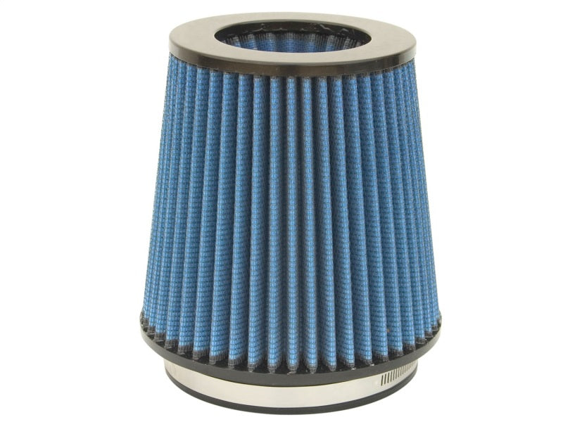 aFe MagnumFLOW Air Filter with blue pleated media, designed for enhanced airflow and filtration in vehicles.