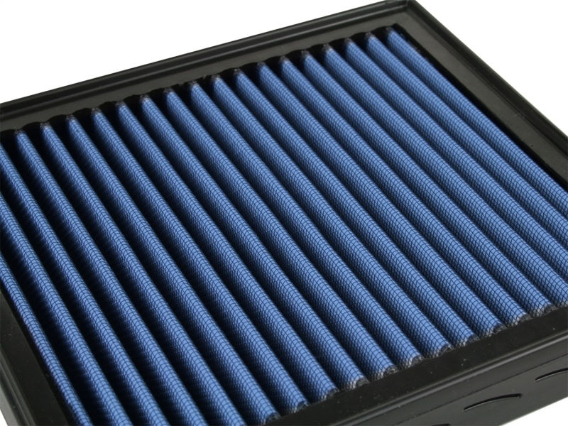 aFe MagnumFLOW Air Filter for Jeep Grand Cherokee 2011 V6/V8, featuring a blue filter media for enhanced airflow and performance.