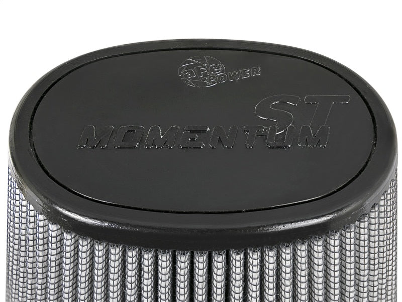 aFe Magnum FLOW Pro DRY S Universal Air Filter with dimensions 4in. diameter and 7.5in. height for improved engine performance.