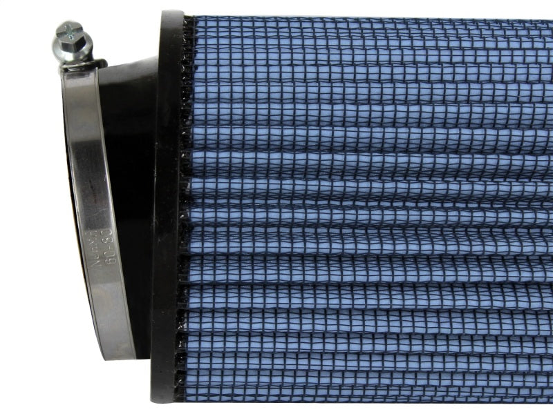 aFe Magnum FLOW UCO Air Filter Pro 5R with a 10-degree angle, featuring a blue mesh design and durable construction.