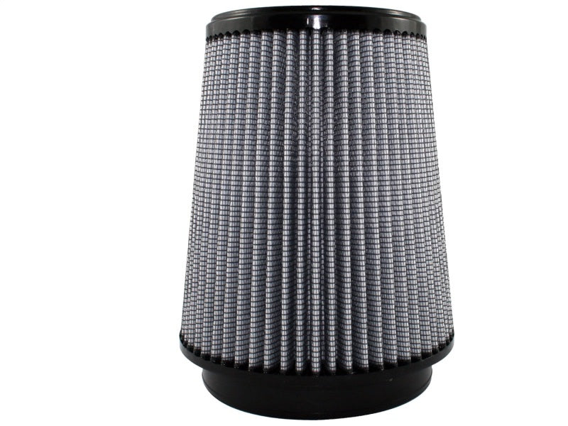 aFe MagnumFLOW Air Filter with a conical design, featuring a pleated gray filter media for enhanced airflow and filtration.
