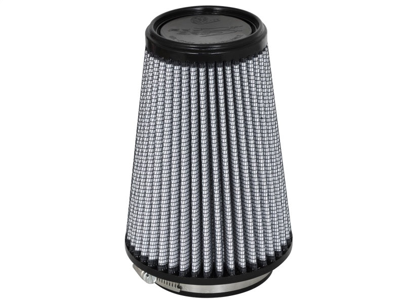 aFe MagnumFLOW Air Filter featuring a conical design with a black top and pleated filter media for enhanced airflow and performance.