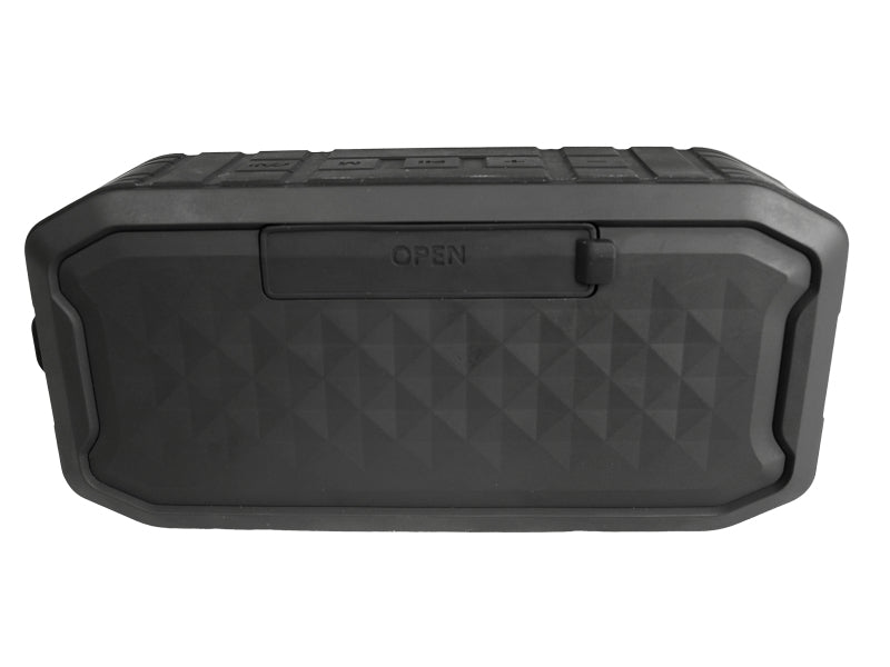 aFe Mini Bluetooth Speaker with a rugged design and textured surface, ideal for outdoor use and portable audio.