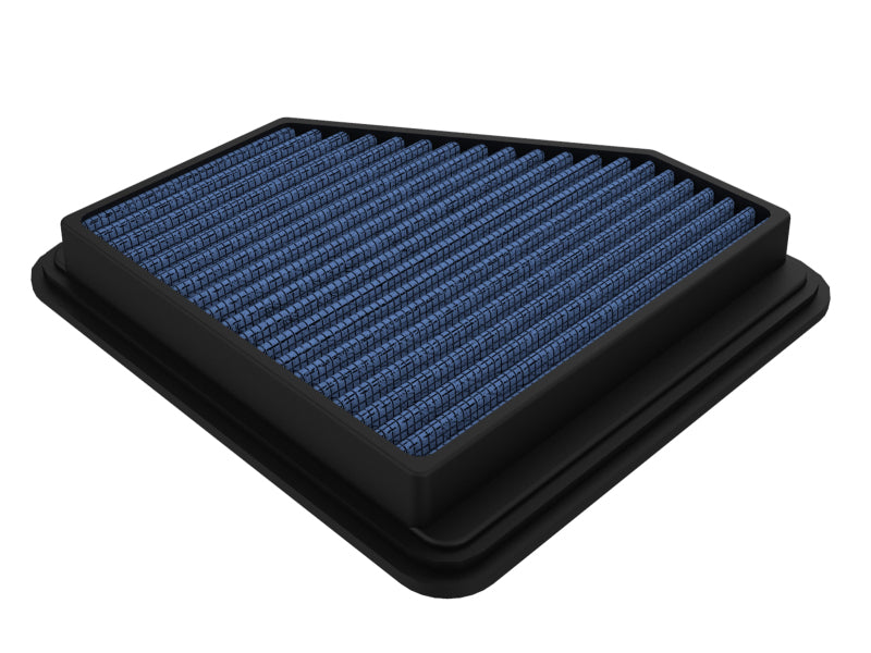 aFe MagnumFLOW Air Filter for Scion xB 08-12 L4-2.4L, featuring a blue filtration surface for improved airflow and performance.