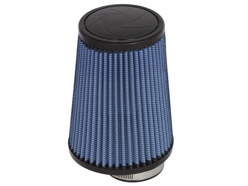 aFe Magnum FLOW Pro 5R universal air filter with a blue filter media, designed for enhanced airflow and performance.