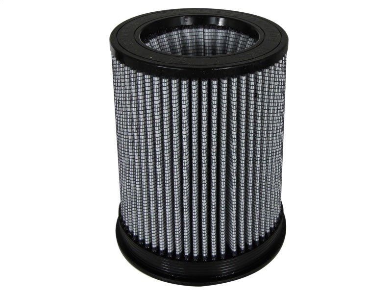 aFe MagnumFLOW Pro DRY S intake replacement filter with inverted design, featuring a cylindrical shape and durable construction.