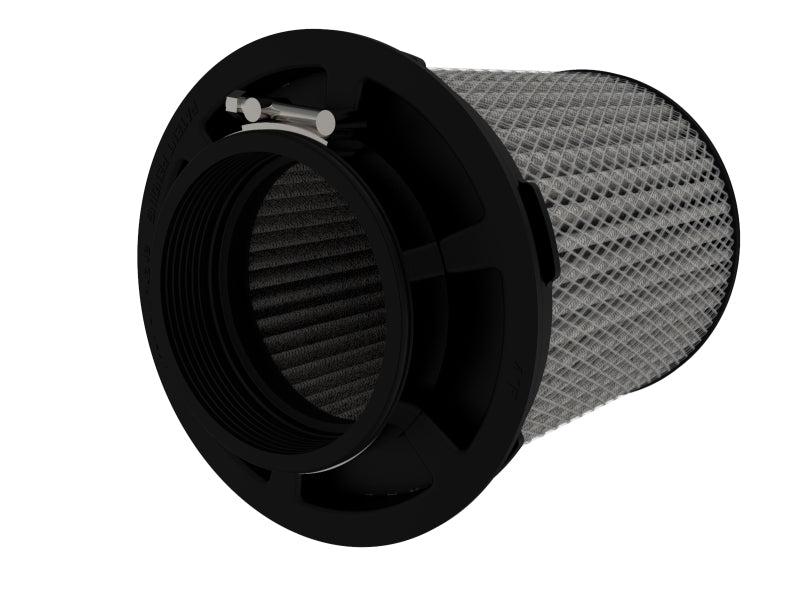 aFe MagnumFLOW Pro DRY S Universal Air Filter with a 4-inch inlet and 8-inch height, designed for enhanced airflow and filtration.