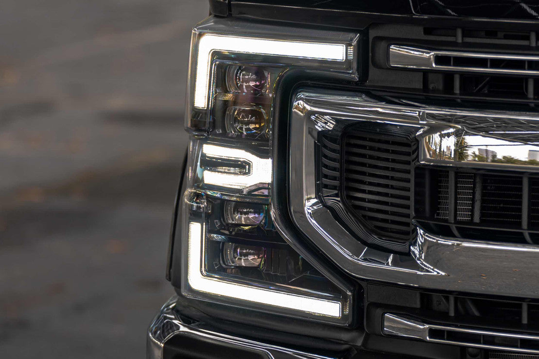 Morimoto XB LED Headlights: Ford Super Duty (20+) (Pair / ASM White DRL)