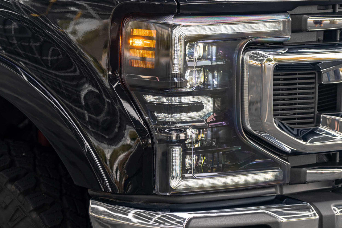 Morimoto XB LED Headlights: Ford Super Duty (20+) (Pair / ASM White DRL)