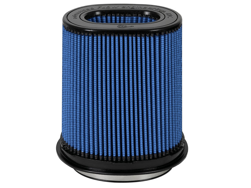 aFe Magnum FLOW Pro 5R universal air filter with blue media, designed for improved airflow and engine performance.