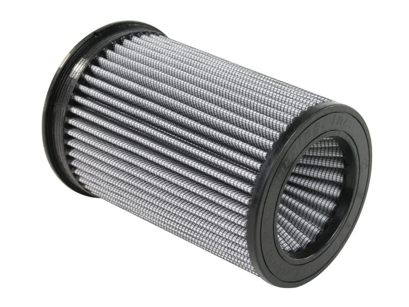 aFe MagnumFLOW Air Filter featuring a cylindrical design with a pleated mesh structure for enhanced airflow and filtration.